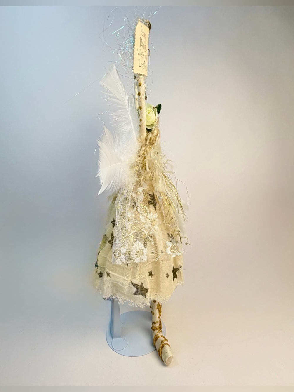 Hanging Angel Doll 15” Cloth Star Sign Cottage Farmhouse Decor - Picture 6 of 13